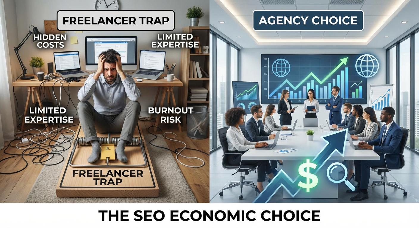 The Freelancer Trap: Why Hiring an Agency is the Only Truly Economic Choice for SEO