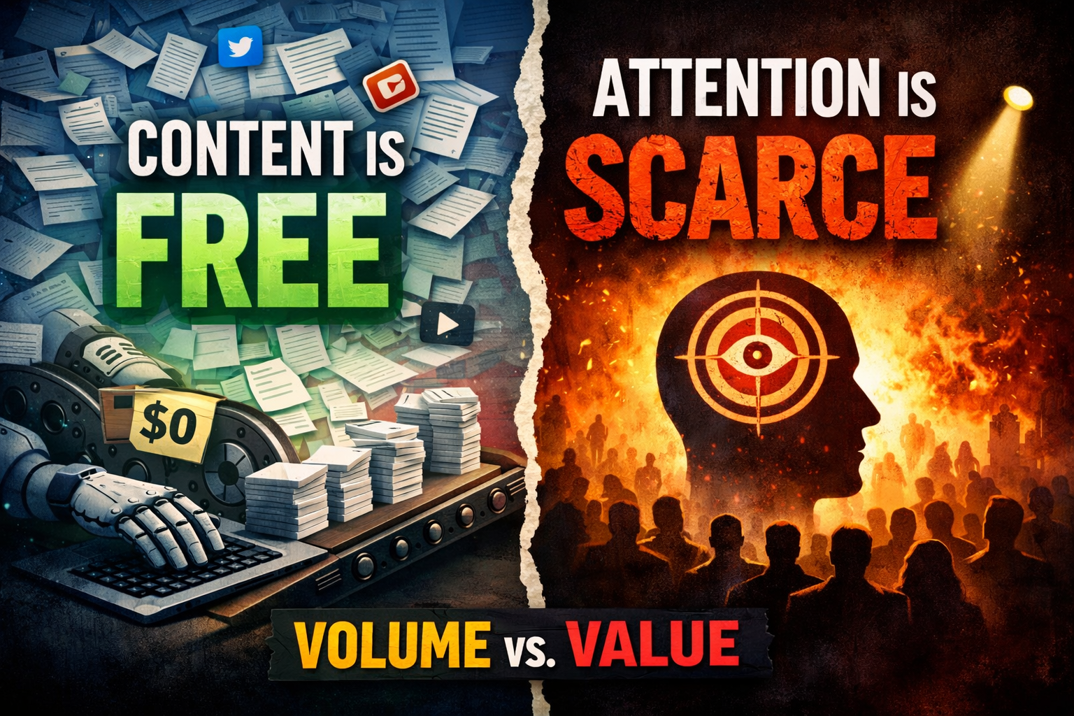 Content is Free. Attention is Not: Why Volume is the Fastest Way to Lose