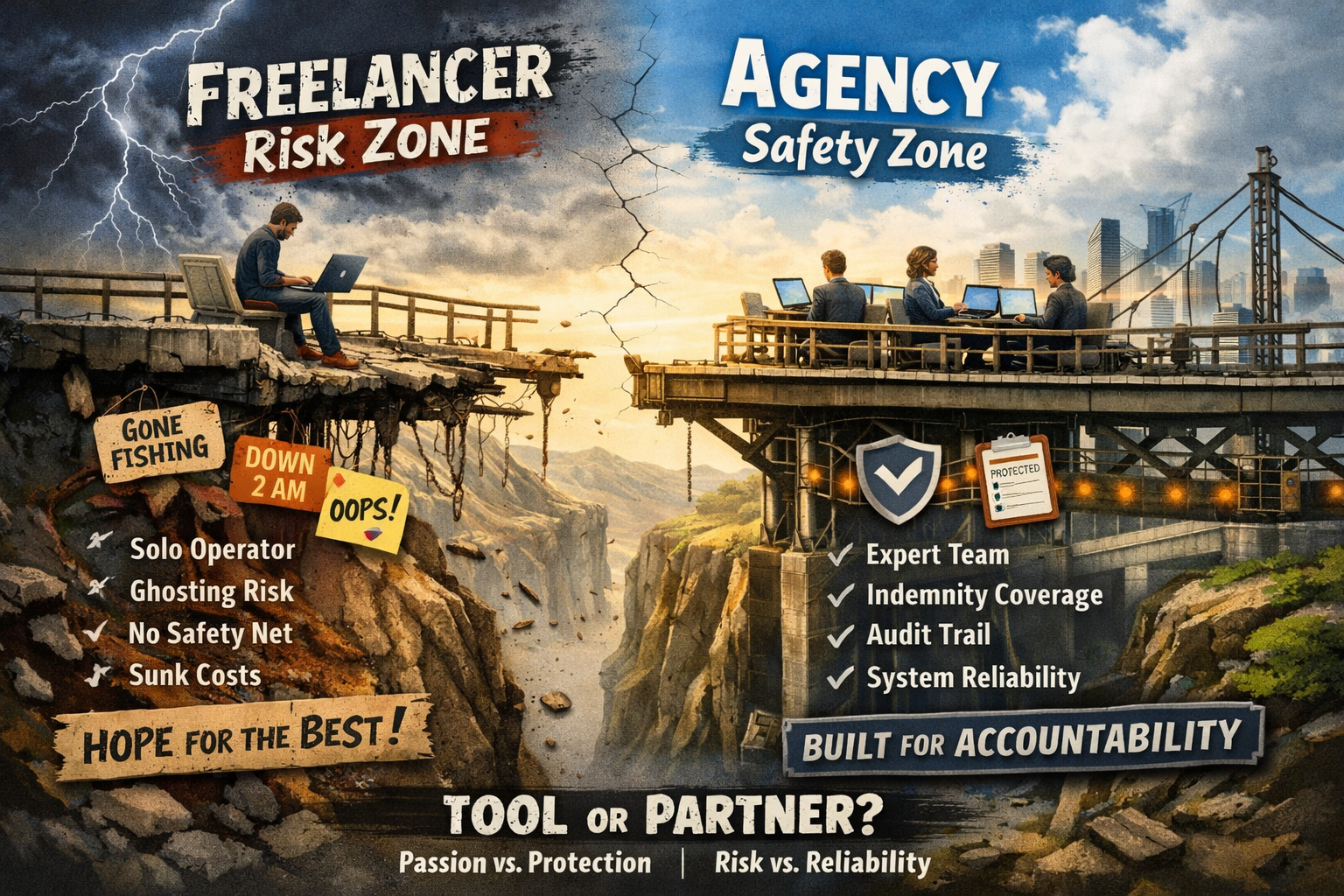 Accountability: How Our Agency Handles Mistakes vs. a Freelancer