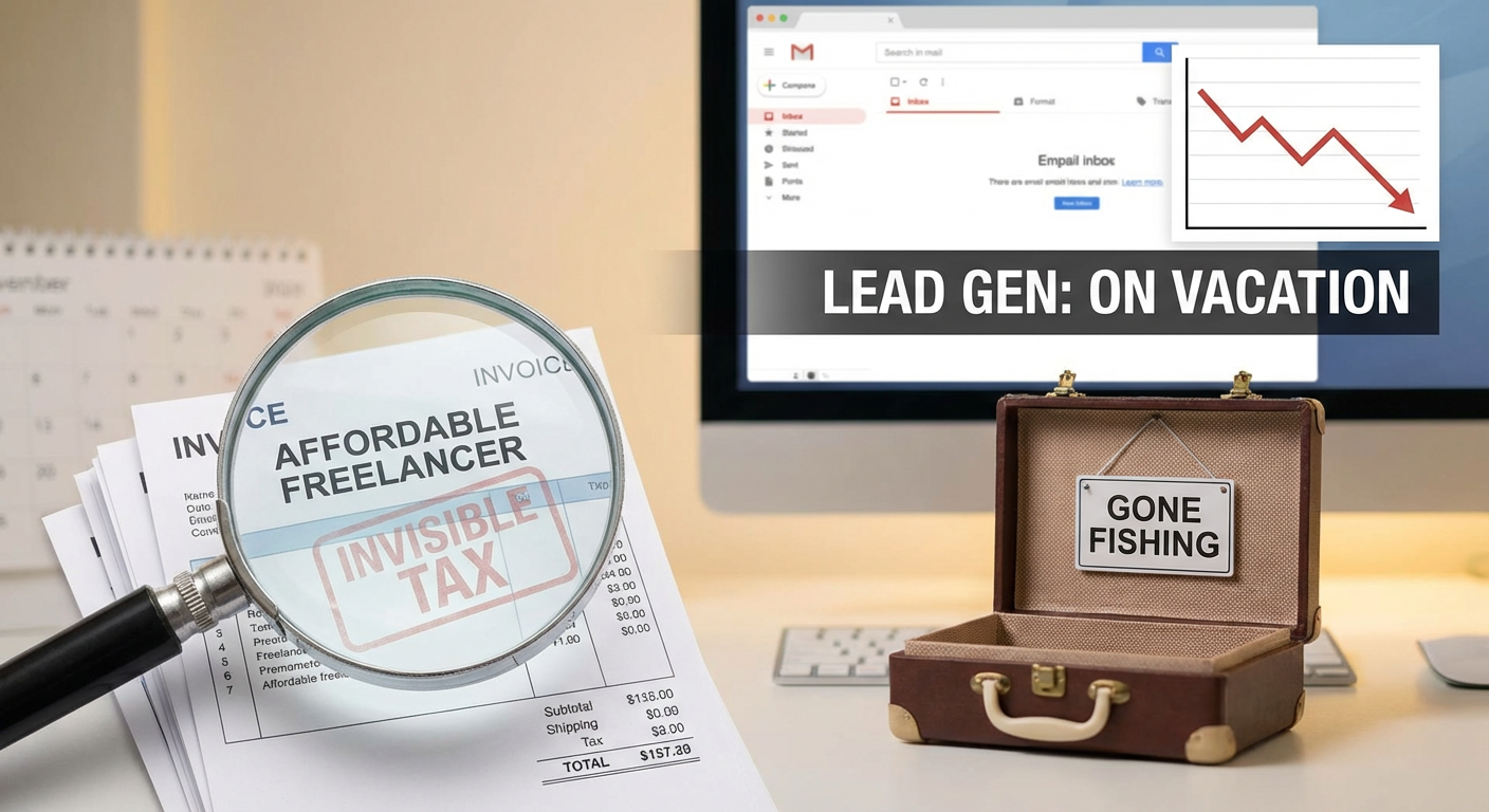 The Invisible Tax of the Affordable Freelancer: Why Your Lead Gen Just Went on Vacation
